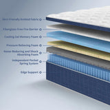 Twin Size Mattress in a Box 12 Inch Memory Foam Hybrid Mattress with Pocketed Springs Medium Firm 08613616