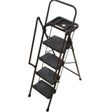 4 Step Ladder, Folding Step Stool with Non-Slip Wide Pedals, Soft Handle, Non-Slip Feet, Sturdy W2717P290420