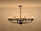 18-Light Chandelier Industrial Iron Candle Chandelier Modern Suspended Farmhouse Pendant Light W5008P479819