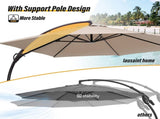 Cantilever Patio Umbrella 11ft Offset Cantilever Patio Umbrella With Base Included Large Round 34968916