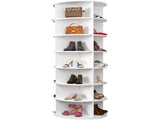 7 Tier Rotating Shoe Rack Tower, Spinning Shoe Display, 360 Shoe Rack Storage Round Carousel, W2641P242582