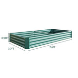 ZUN Raised Garden Bed Kit - Metal Raised Bed Garden 7.6x3.7x0.98ft for Flower Planters, Vegetables Herb 34525789