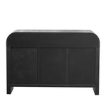 ZUN TREXM Retro Minimalist Curved Sideboard with Gold Handles and Adjustable Dividers for Living Room or WF317093AAB