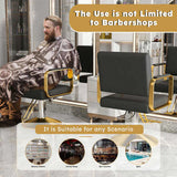 Hydraulic Salon - 360&deg Swivel Barber Stylist with Pump, Non-Tilting Hairdressing 12084379