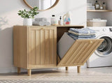 Sloping laundry basket with removable inner basket, concealed laundry basket, bathroom laundry W1706P465303