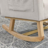 Welike 27.5 "W Modern Accent High Back Living Room Casual Armchair Rocker with One Lumbar W834105963