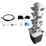 ZUN 25-pots Vertical Garden Planter Smart Garden Kit with Pump Movable Water Tank for Gardening Lover 77093138