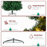 7ft 881 Branch Half Christmas with 230LED Lights PVC Branch Iron Bracket Tender Green Christmas 57417774