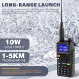 BAOFENG Radios 5RH 10W Walkie Talkie Radio, GMRS Handheld Ham Radio Long Range, 65890243