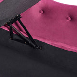 Aijia 60" Velvet Multifunctional Storage Chaise Lounge Buttons Tufted Nailhead Trimmed Solid Wood W1117P285945