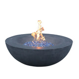 ZUN 42 Inch Outdoor Concrete Propane gas Fire Pit bowl in Dark Gray color W2620P182366