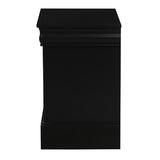 ZUN Black 2-Drawer Nightstand B062P189240