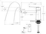 Rose Gold Single Handle Bathroom Faucet for 1 or 3 Holes ,Fountain and Flow Mode Two-in-one 54826662