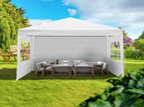3 x 3m Four Sides Portable Home Use Waterproof Tent with Spiral Tubes White 70629289