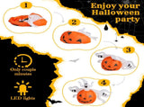 5.9 FT Halloween Inflatable Pumpkin Ghost Outdoor Decorations, Scary Blow up Yard Decor with 49008803