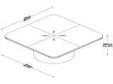 Square Coffee Table, Modern Design for Living Room Use, No Assembly W2085P398980