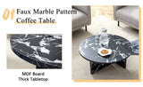 Versatile MDF Black Round Coffee Table for Various Interior Styles, Exhibiting Modern Minimalism and W3226P278920