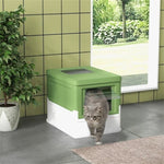 ZUN Fully Enclosed Cat Litter Box 88077855