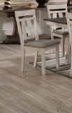 Cottage Style Dining Side Chair 2pc Set Upholstered Seat Chalk Gray Dining Room Wooden Furniture B011135057