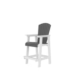 ZUN HDPE Bar Chair, Outdoor Tall Adirondack Chairs Set of 2, Patio Bar Stool Chair with High Back White W120942275