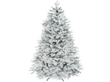 HOMCOM 7.5 ft Artificial Frosted Christmas Tree with Realistic Branches, Wide Full Spruce Holiday W2225P485592