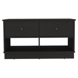 Hamilton Storage Bench, Two Open Shelves, Two Drawers -Black B20091910