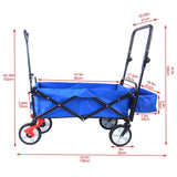 ZUN folding wagon Collapsible Outdoor Utility Wagon, Heavy Duty Folding Garden Portable Hand Cart, Drink W22747803