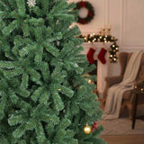 7FT Christmas Tree 774 PVC Tips Hinged Structure Artificial Plant Metal Stand Green Holiday Tree for 85700227
