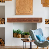 ZUN 48" Rustic Wood Fireplace Mantel , Wall-Mounted & Floating Shelf for Home Decor W1390111289