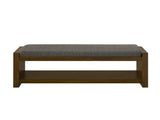 47" Accent Bench with Lower Shelf Shoe Rack, Padded Seating Bench for Living Room, Modern Compact W2186P292147