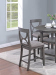 ZUN Counter Height Dining Table w Storage Shelve 4x Chairs Padded Seat Unique Design Back 5pc Dining Set B011P145834