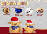 Set of 2 Lighted Plush Bear Christmas Decorations, Pre-lit Pull Up Holiday Decor with 60 Warm White 24322827