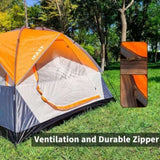 ZUN 2/6 Family Camping Tents, Outdoor Double Layers Waterproof Windproof with Top Roof Rainproof and 51072527