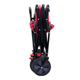 150L Collapsible Wagon Cart Foldable, Utility Garden Wagon with 360lbs Weight Capacity, Heavy Duty W321P269220