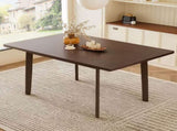 60" Rustic Farmhouse Table - Solid Wood Frame, Minimalist Modern Table for Kitchen, N752P327191D