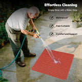 1PC Red Rubber Anti-Fatigue Kitchen Mat, 90x90x1.2cm, Thick Non-Slip Floor Mat 50548526