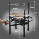 85*85*108cm Round Iron Spray Grill Black 05202549