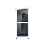 ZUN Rabbit Hutch Outdoor, 2-Story Rabbit Cage Indoor with Run, Bunny Cage with 2 Removable No-Leak W219106474