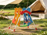 Kids Indoor Double Seats Swing with Safety Belts, for 3-5Y Kids Vestibular Balance Training in 71810374