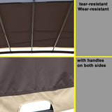 Universal Canopy Cover Replacement for 12x9 Ft Curved Outdoor Pergola Structure-Brown W419P326867