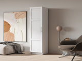 Stackable Wall Mounted Storage Cabinet, 15.75" D x 15.75" W x 70.87" H, White W33167273