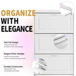 ZUN U-Can Shoe Storage Cabinet for Entryway with 3 Flip Drawers, Modern Shoe Organizer Cabinet, Free WF531402AAK