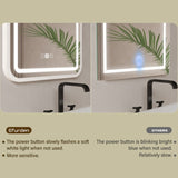 Bathroom Vanity Mirror with Light for Wall Smart LED 3628 Frame Makeup Mirror for Over Sink T3177P284024