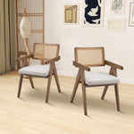 ZUN Wooden Frame Upholstered Dining Chairs Set of 2,Mid Century Kitchen Chairs for Living W2582P197649