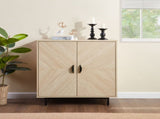 Modern Storage Cabinet with Doors, Wood Grain Accent Cabinet with Adjustable Shelf, Buffet Sideboard 65496912