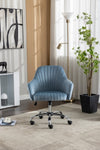 ZUN Accent chair Modern home office leisure chair with adjustable velvet height and adjustable W1521108560