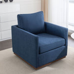 ZUN Mid Century Modern Swivel Accent Chair Armchair for Living Room, Bedroom, Guest Room, Office, Blue WF315697AAU