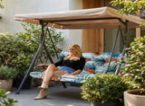 Outdoor Swing Cushions 55 Inch, Waterproof 4" Thick Porch Swing Cushion Replacement with Backrest 66943920