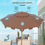 ZUN Outdoor beach umbrella/Sun Umbrella （Prohibited by WalMart） 53253212