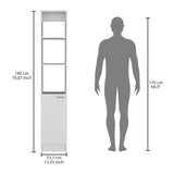 Parks Linen Bathroom Storage Cabinet with one Doors, Tall Bathroom Cabinet with 6 Shelves, for B200P188844